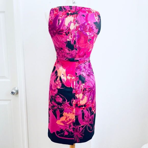 Elie Tahari SZ 4  Beautiful floral print Sheath style Cocktail Party dress - Picture 4 of 10